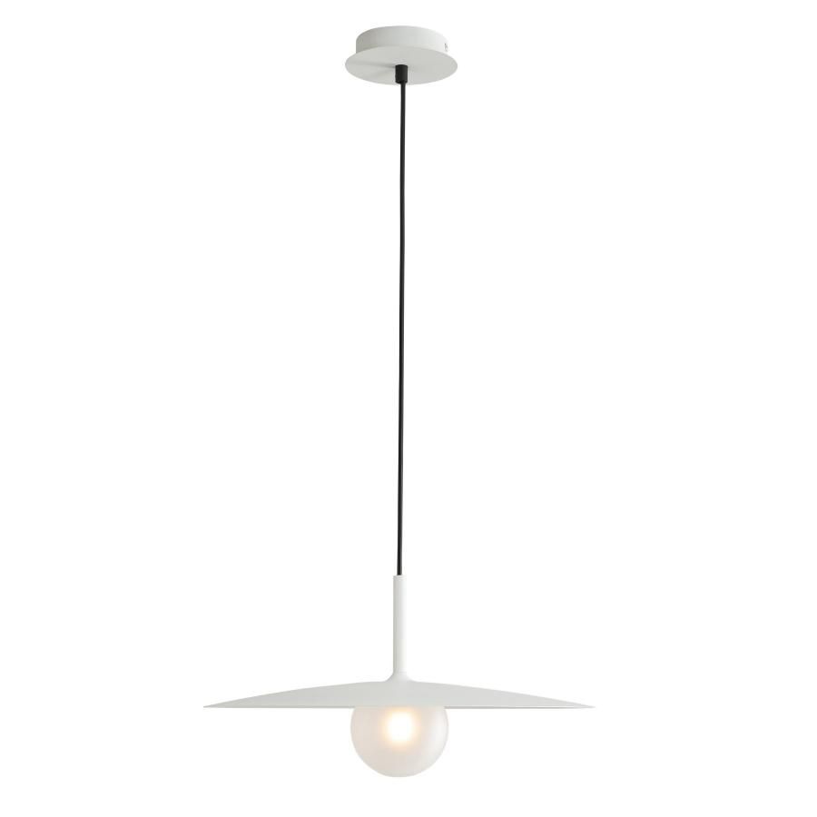 D400mm UFO-shaped pendant light, satin white saucer design hanging lamp, modern indoor ceiling light